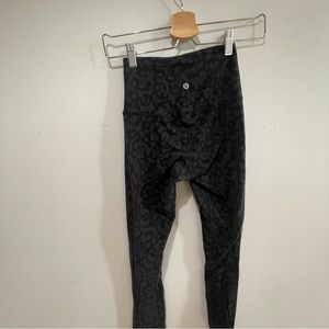 Lululemon Align Pant II 28” Lacescape Dark Cast Black